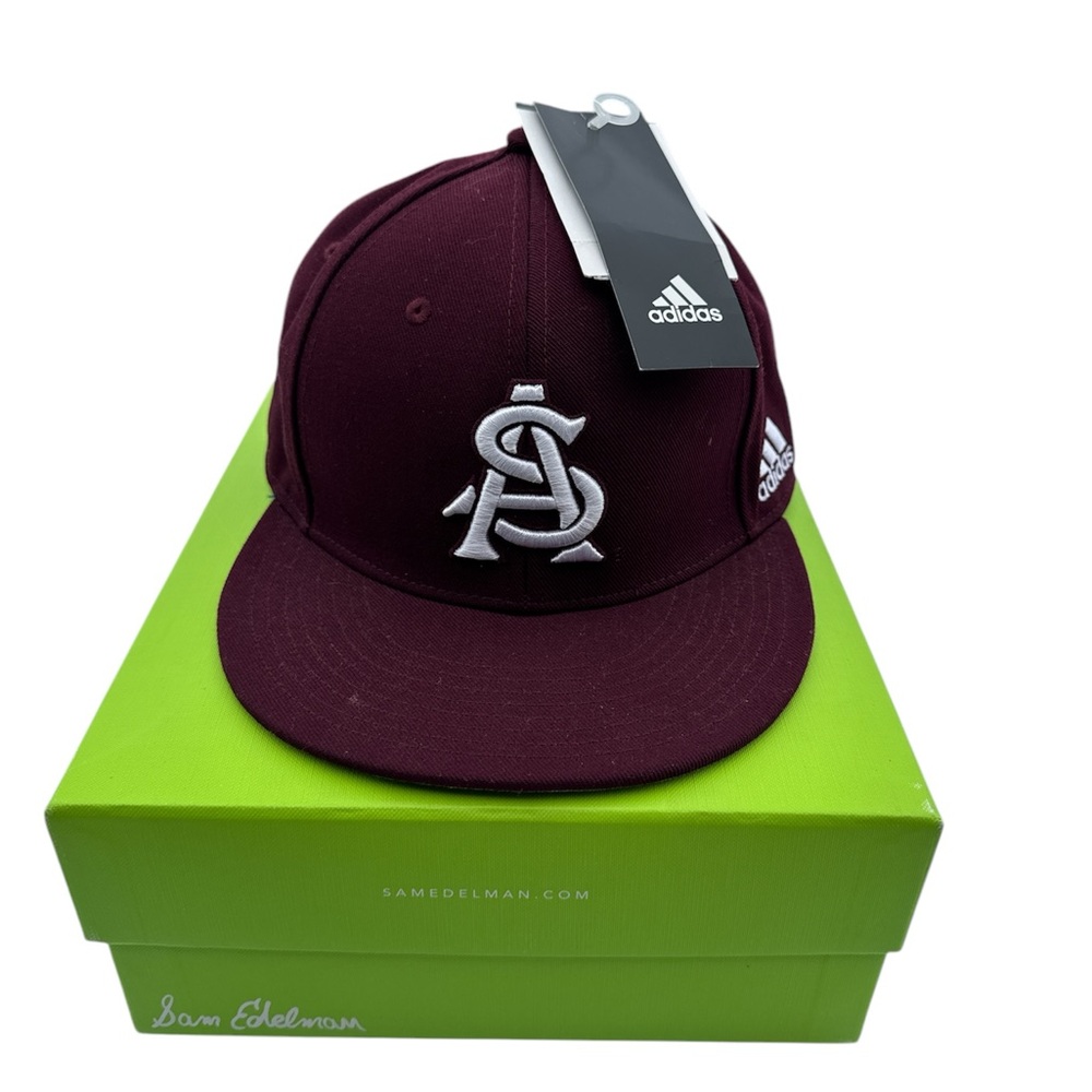 Adidas Arizona State Sun Devils ASU Fitted 7 3/8OnField Baseball Hat Cap Maroon